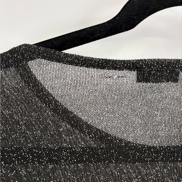 Joesph lurex knit black see through layer metallic long sleeve size small - Picture 7 of 16